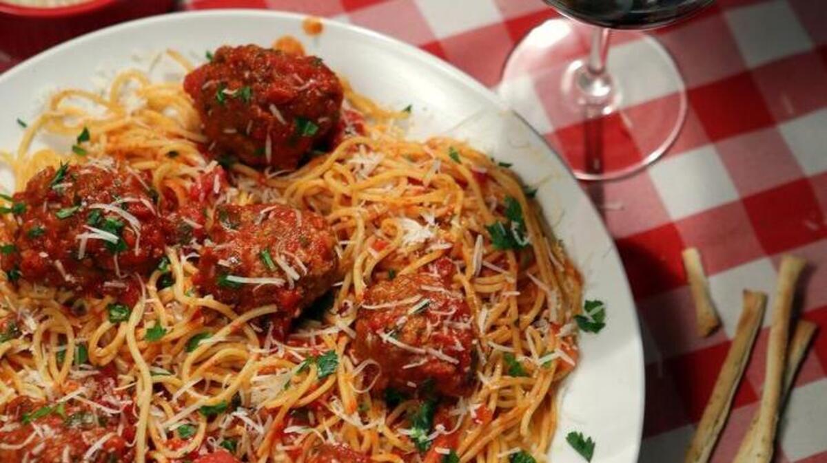 
Spaghetti and Veal Meatballs. Tribune News Service photo.
