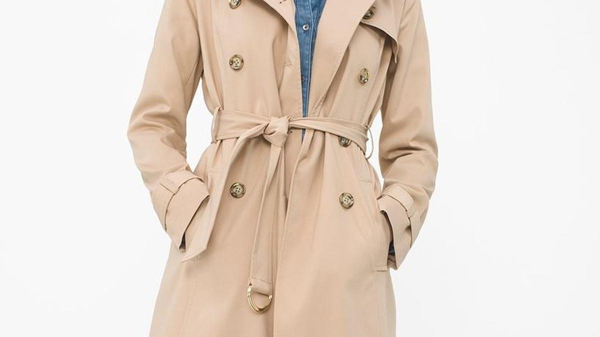 Double-Breasted Trench Coat. whitehouseblackmarket.com.