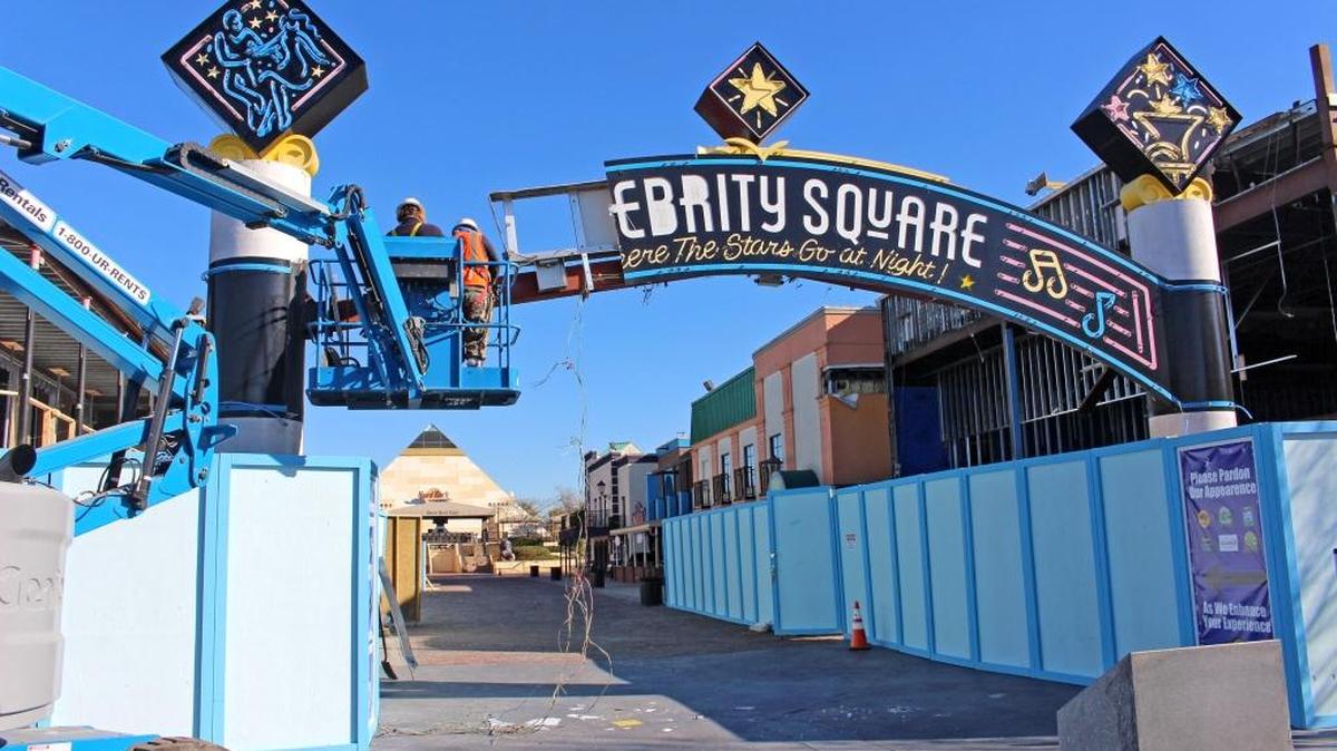 Celebrity Square at Broadway at the Beach in Myrtle Beach under construction. Photo by Emily Smith for The Surge.