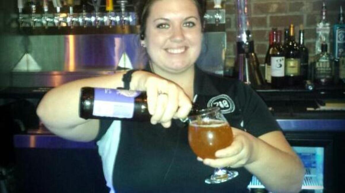 
Jo Szaley, 24, is a bartender at 710 Myrtle Beach. Photo by Ashley McKinnon, for The Surge.
