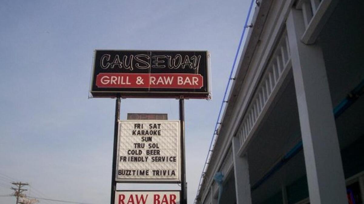 The sign in front of Causeway Grill and Raw Bar in Garden City Beach. Courtesy photo.