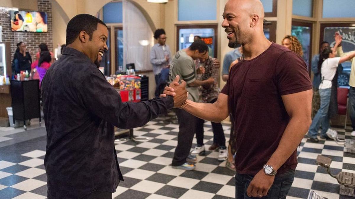 Ice Cube and Common in “Barbershop: The Next Cut.”