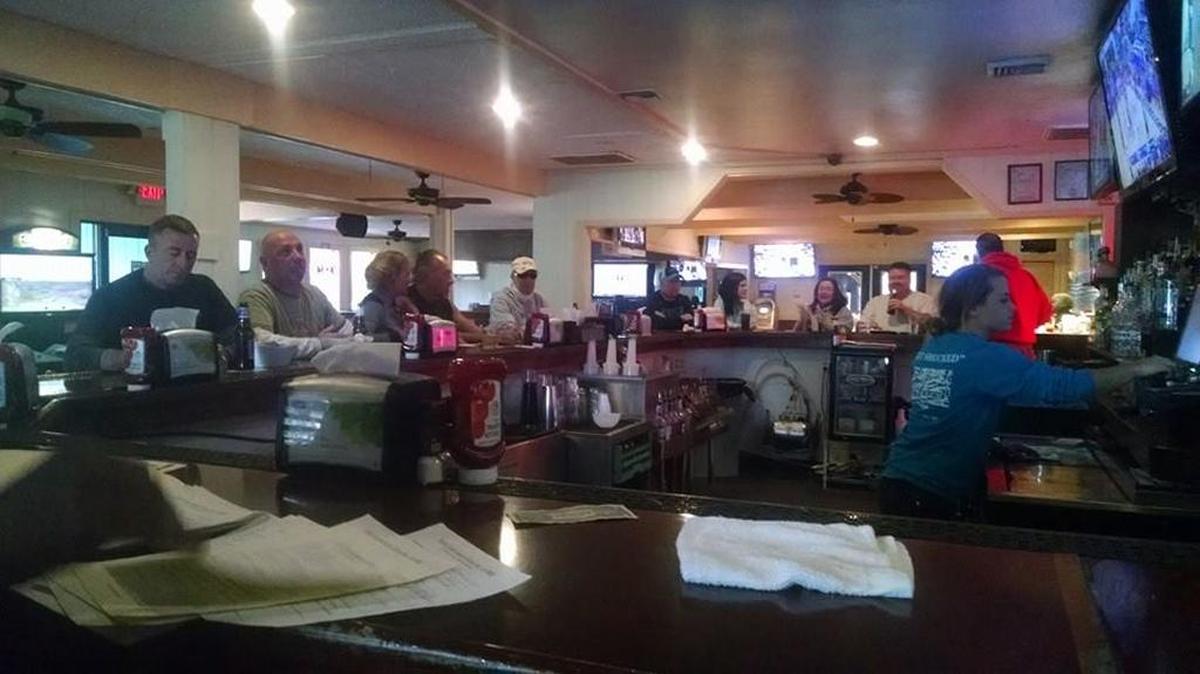 The bar area at On the Half Shell in Murrells Inlet. Photo by Kelly Fuller for The Surge.