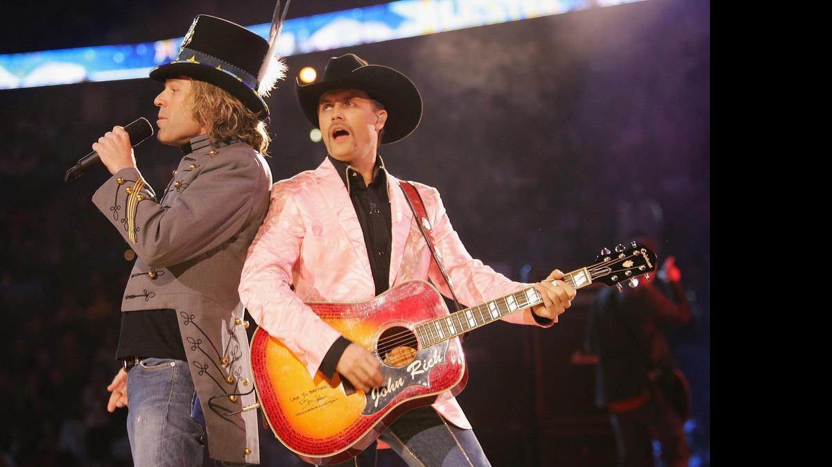 
Kenny Alphin and John Rich of Big & Rich perform in Denver, Colorado. (Photo by Frank Micelotta/Getty Images)
