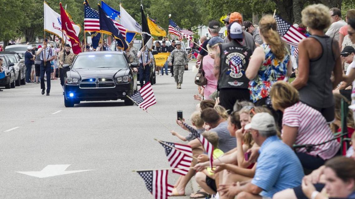 The “Military Appreciation Days” Memorial Day weekend parade, as seen in a photo taken last year, will roll at 10:30 a.m. Saturday on Farrow Parkway, at The Market Common in Myrtle Beach. Army National Guard Spc. Alek Skarlatos of Oregon will be the grand marshal. Details at 843-918-1014 or www.militaryappreciationdays.com.