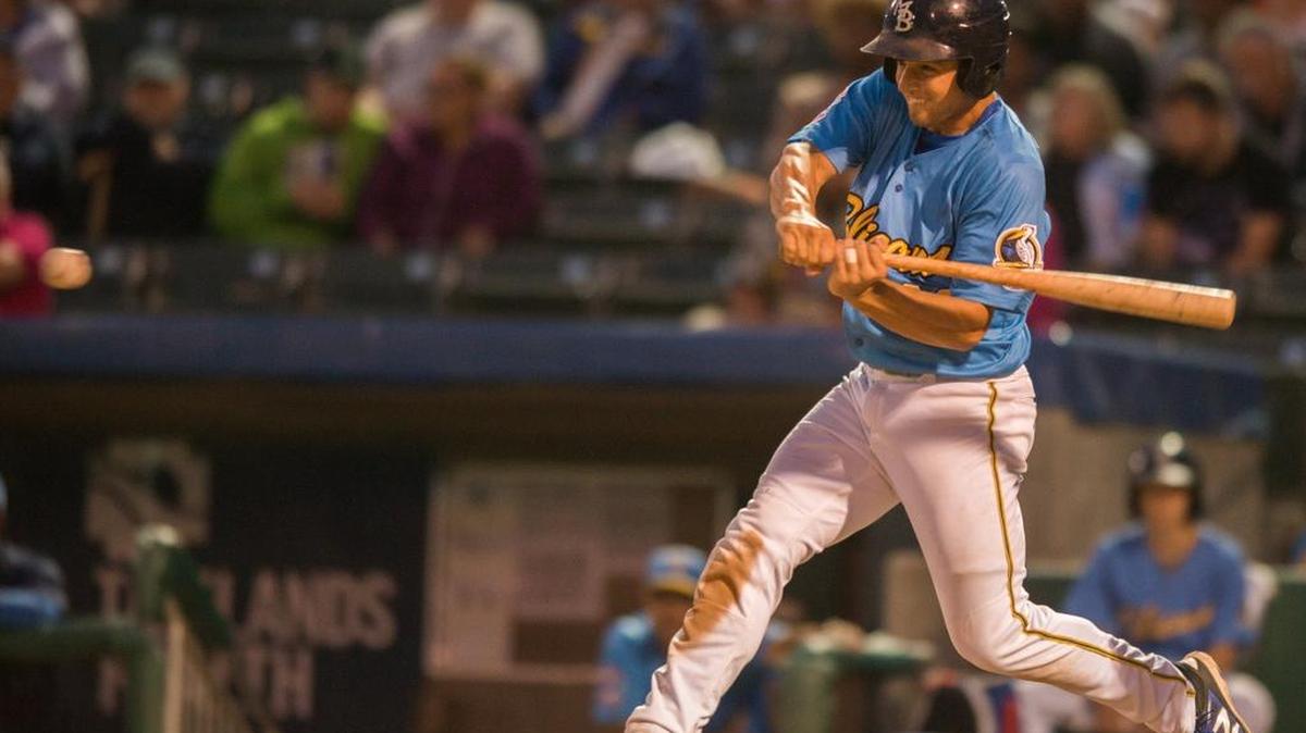 Jason Vosler readies to swing at a pitch during a Myrtle Beach Pelicans game last year. The Pelicans – Carolina League champions for 2015-16 – open their 2017 home season at 7:05 p.m. April 13 against the Lynchburg (Va.) Hillcats, at TicketReturn.com Field at Pelicans Ballpark, 1251 21st Ave. N., Myrtle Beach (Enter parking lot from Robert M. Grissom Parkway). Details at 843-918-6000, 877-918-8499 (TIXX) or www.myrtlebeachpelicans.com.