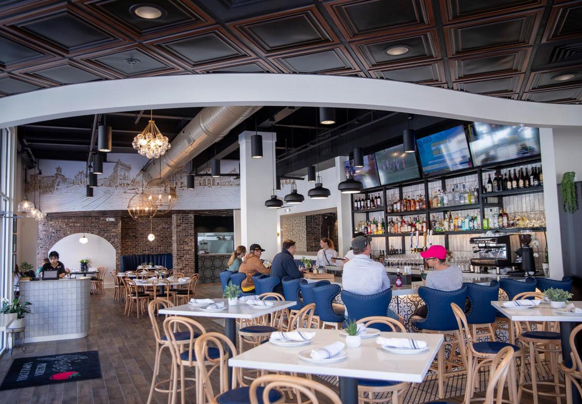 Neapolitan-style pizza is served at Gios Pizzeria Napoletana at The Market Common. Feb. 15, 2024.