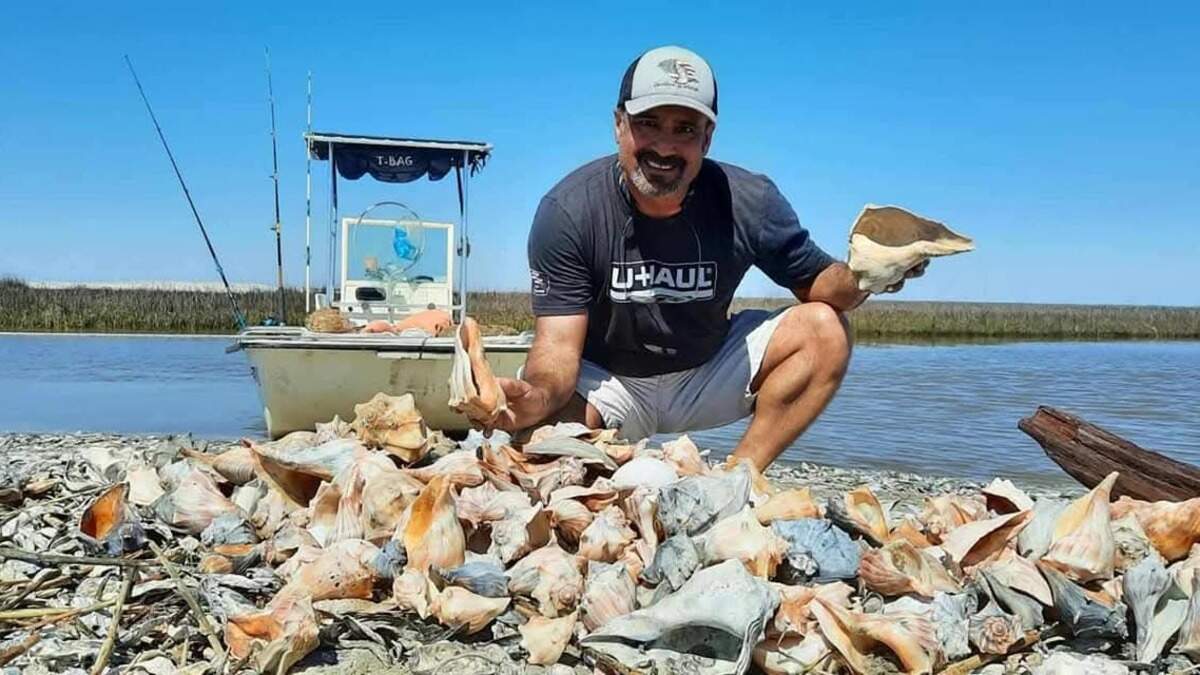 Local fisherman Al “Mo” Almarzouqi poses for a photo while he holds several shells. Several Myrtle Beach area residents took to social media this week to honor Almarzouqi after he passed away on June 19.