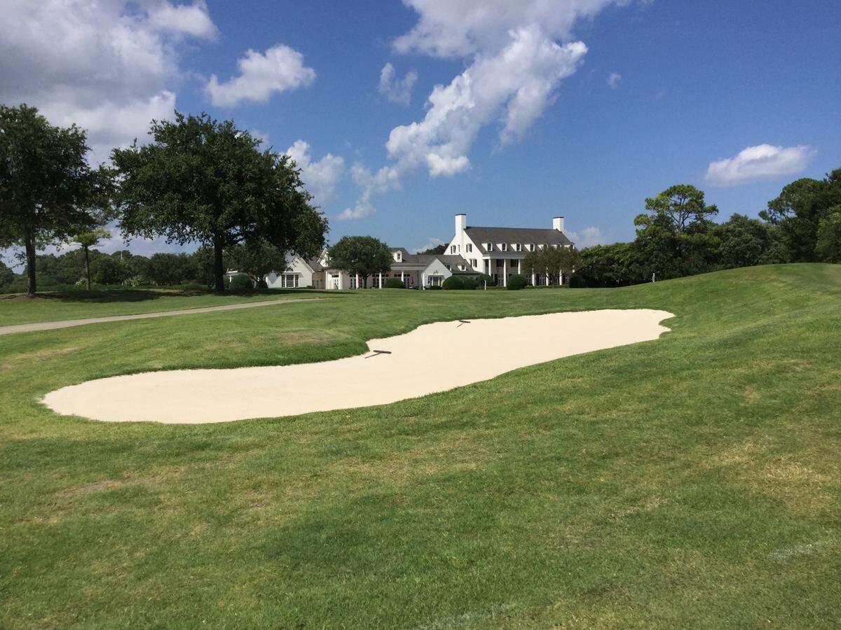 Pine Lakes Country Club will reopen on Monday after being closed for approximately 2 1/2 months for a renovation project that included a rebuilding of the course’s bunkers and installation of Sunday ultradwarf Bermudagrass on its greens. A view of a bunker to the left of the 13th green.