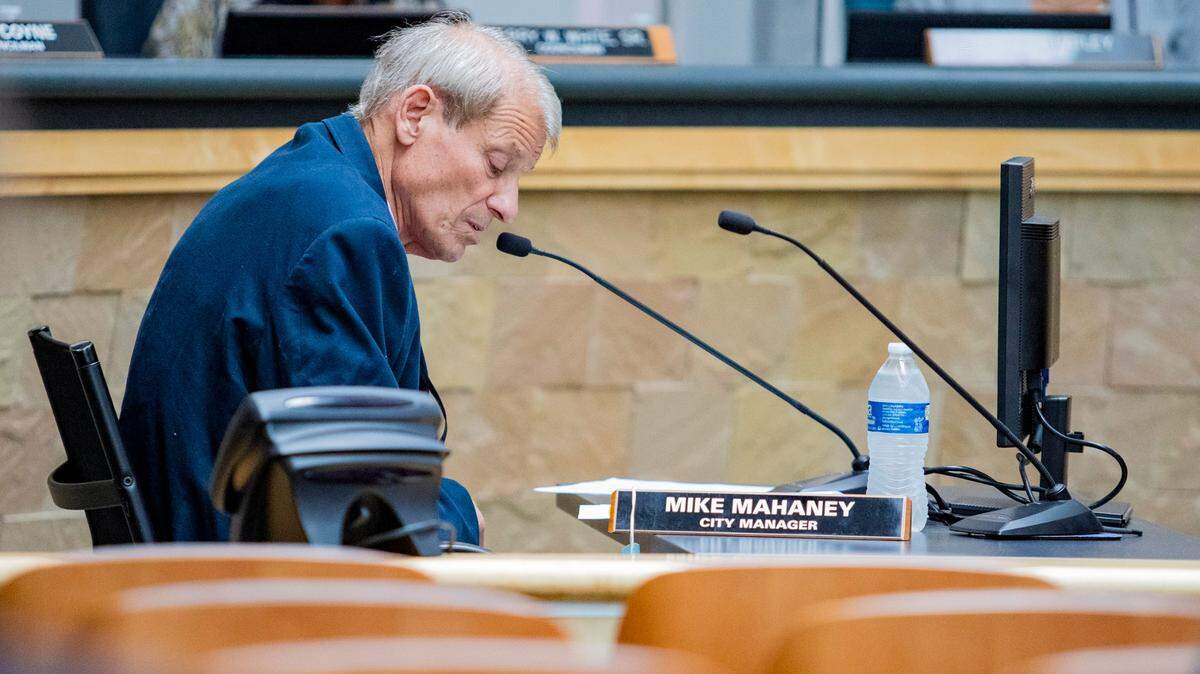 North Myrtle Beach City Manager Mike Mahaney speaks during a North Myrtle Beach City Council meeting in this file photo.