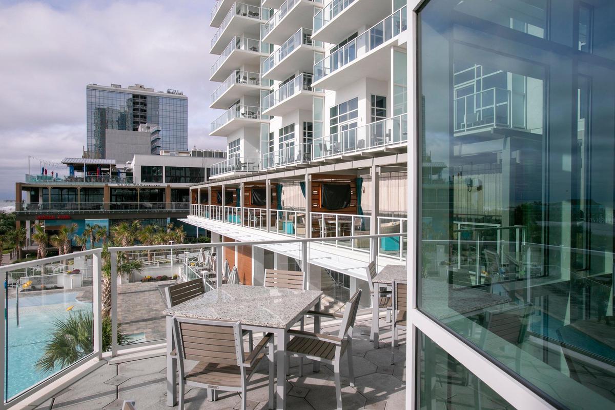 The Ocean Enclave by Hilton Grand Vacations Club hosted a grand opening on Wednesday. The luxury resort is 27-stories tall with 330 one, two and three bedroom suites with private balconies, full kitchens and living and dining areas. The resort also features oceanfront and indoor pools and spas, a pool bar and deli, fitness center and other amenities. Oct. 08, 2019.