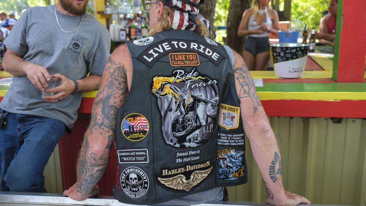 Rich Reidenbaker who rode his bike from New Jersey has been coming to the Myrtle Beach Spring Rally since 2008. His vest displays patches from rallies he’s attended across the country. Bikers roared into the Murrells Inlet area on Thursday evening for the 2026 Spring Rally. Myrtle Beach’s bike week runs from May 8 through May 17th with motorcycle enthusiasts visiting the Grand Strand biker bars for entertainment. 