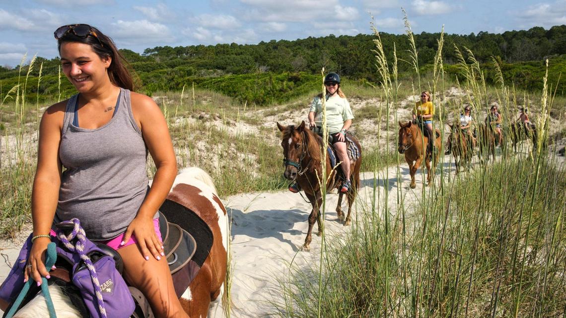 Horseback riding: Enjoy the popular activity in the Myrtle Beach area with a twist