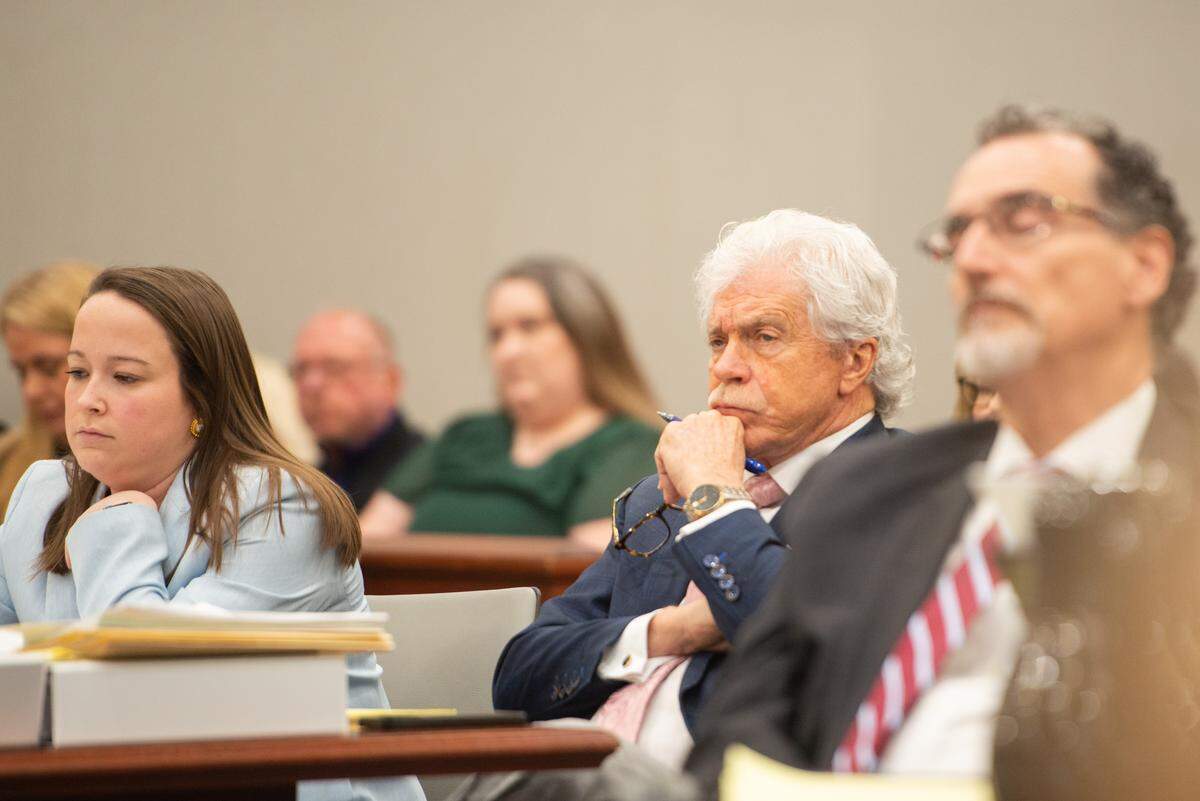 Morgan Martin represents Kenneth “Bradley” Williams in a Stand Your Ground hearing. The hearing will determine if Williams and Weldon Boyd will be granted immunity under the state law and avoid a civil lawsuit filed by the family of Scott Spivey, who was shot and killed by the two men on Camp Swamp Road in the Longs area on Sept. 9, 2023. The two men have not been charged criminally after their actions were determined to be self-defense under the law.