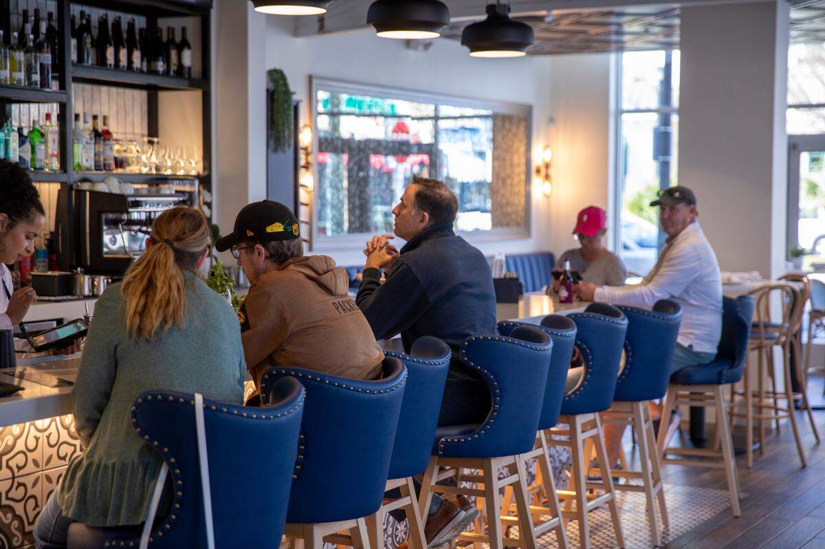 Neapolitan-style pizza is served at Gios Pizzeria Napoletana at The Market Common. Feb. 15, 2024.