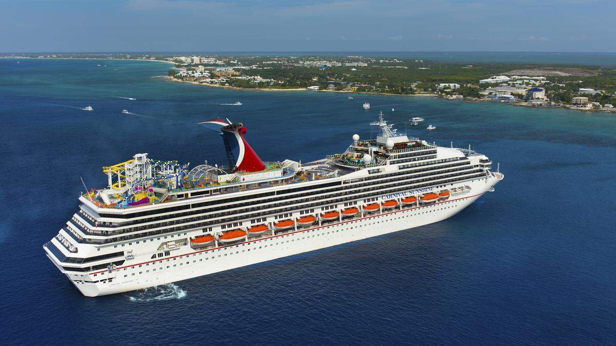 The Carnival Sunshine ship in Grand Cayman in 2013. The cruise line has had to halt all of its cruises for much of 2020 and early 2021 due to the coronavirus pandemic.