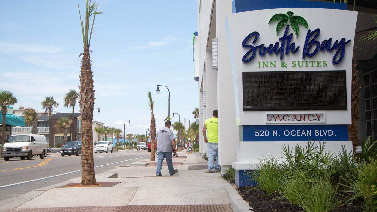 Workers are still putting the final touches on the new South Bay Inn and Suites on Ocean Boulevard.