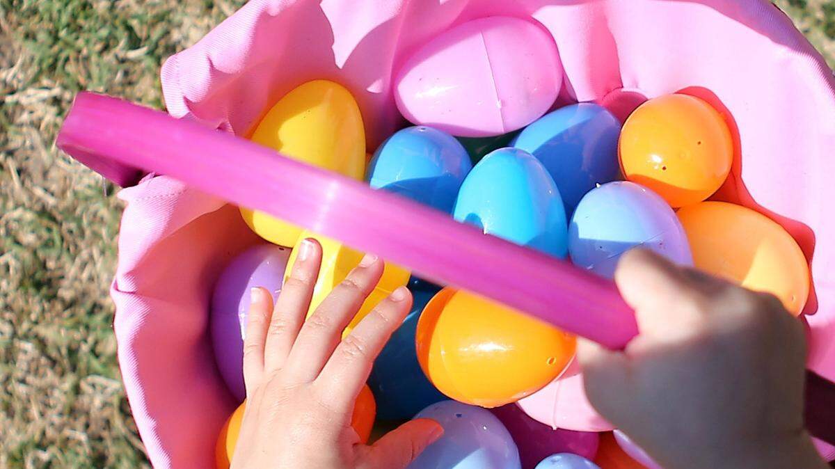 More than 10,000 eggs are scattered around the park and scooped up in less than five minutes in the 35th annual North Myrtle Beach Easter Egg Hunt at McLean Park on Saturday, April 15, 2017.