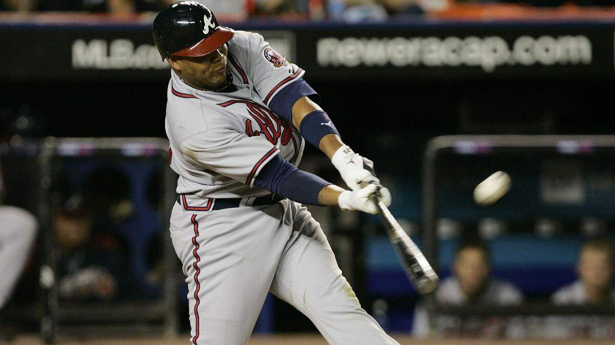 Former Atlanta Braves all-stars Andruw Jones (pictured) and Steve Avery will be making appearances as part of the Myrtle Beach Pelicans' Braves Weekend on July 20-21.