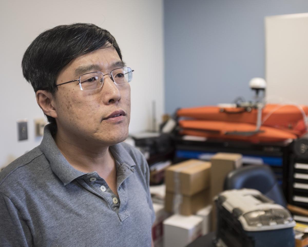 Coastal Carolina's Shaowu Bao a assistant professor in Coastal's Marine Systems Science program explains the hurricane forecast model that he helped develop.Tuesday, May 29, 2018.