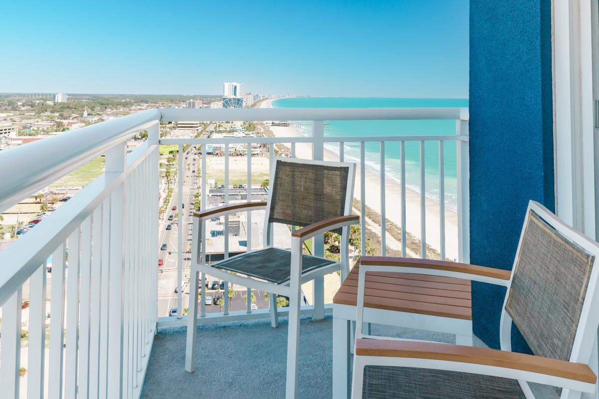 A view of the Myrtle Beach Boardwalk from the new Homewood Suites by Hilton Myrtle Beach Oceanfront.
