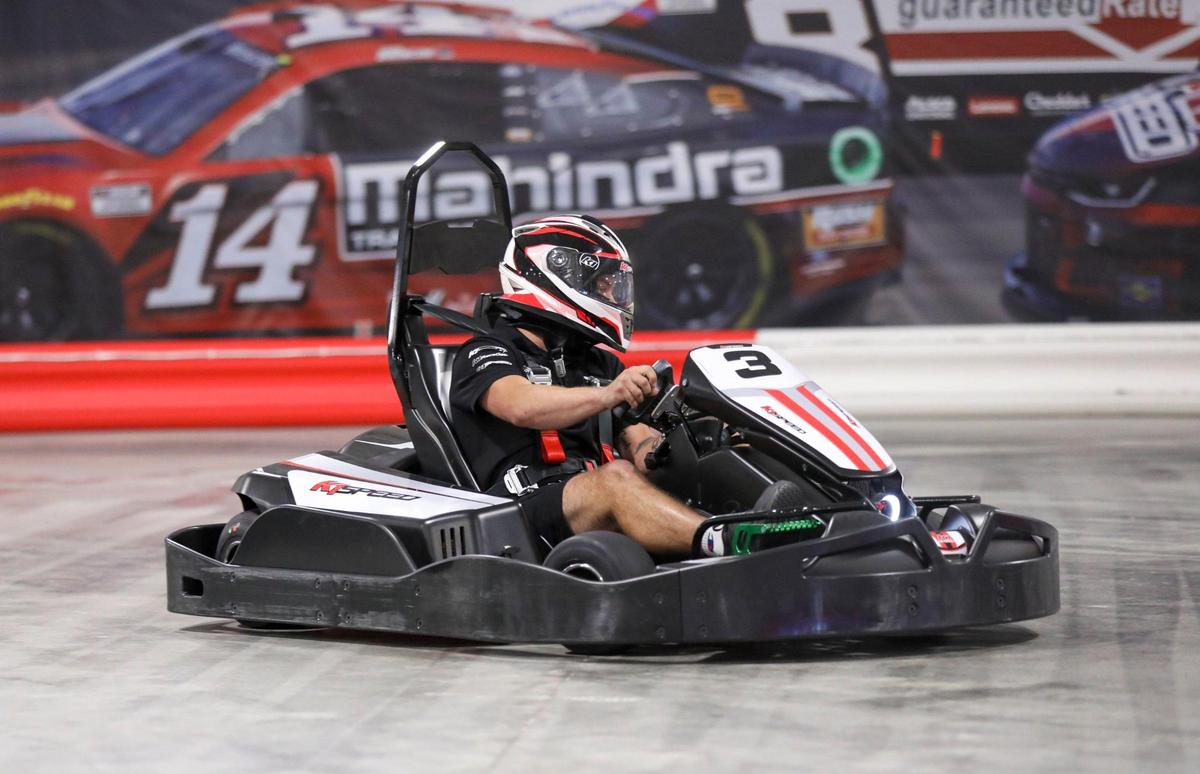The K1 Speed staff demonstrate their carts at the new track which opened on Main Street in North Myrtle Beach in a former Bi-Lo grocery store. The entertainment venue features a track that is longer than one-eighth of a mile and karts that can go upwards of 25mph, as well as food and arcade games. May 04, 2022.