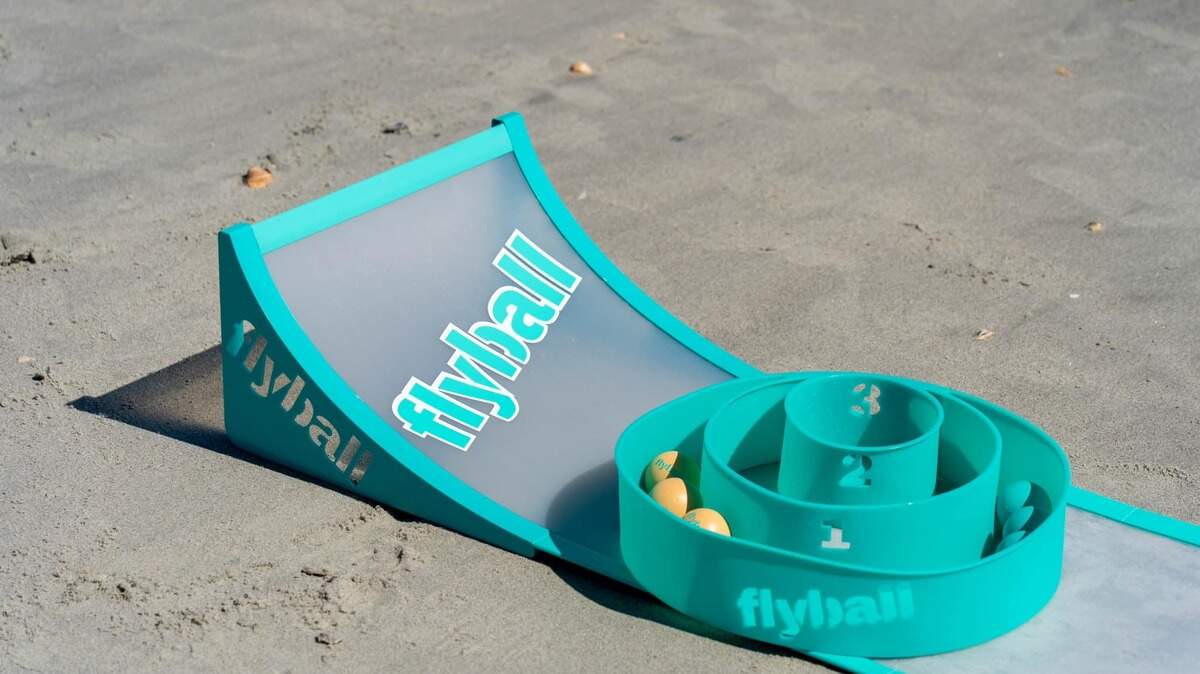 Flyball is a new beach game created by entrepreneurs living in The Grand Strand. The game is scored like cornhole.