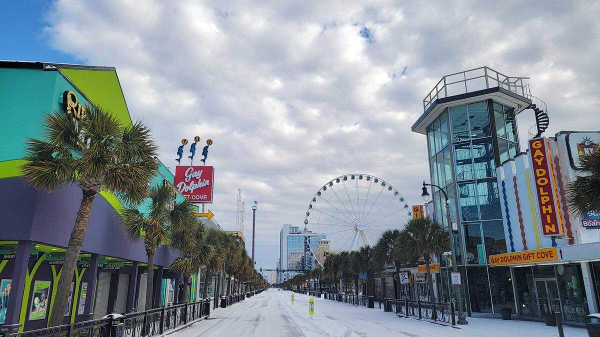 Experts warn that Myrtle Beach roads are especially hazardous due to lingering cold and remnants from Tuesday’s snow storm.