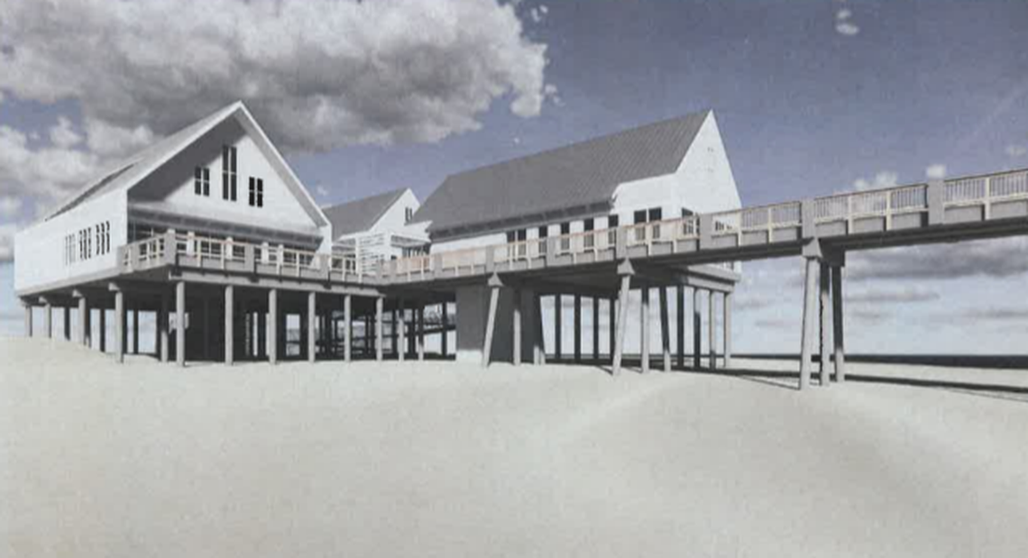 Rendering of the newly designed Surfside Pier