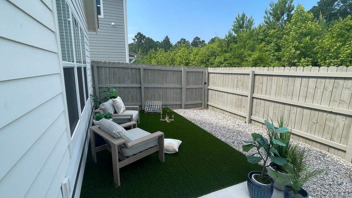 A backyard at The Cottages at Myrtle Beach. The Carolina Forest neighborhood is one of many new built-to-rent communities to come to Horry County in recent years.