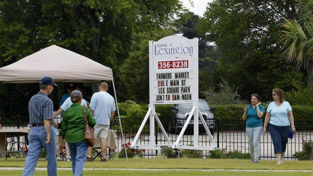 The town of Lexington’s downtown farmer’s market opened its summer season on Saturday. The market features locally grown foods and locally produced artisan items, both to encourage eating local, fresh produce and supporting local artisans.
