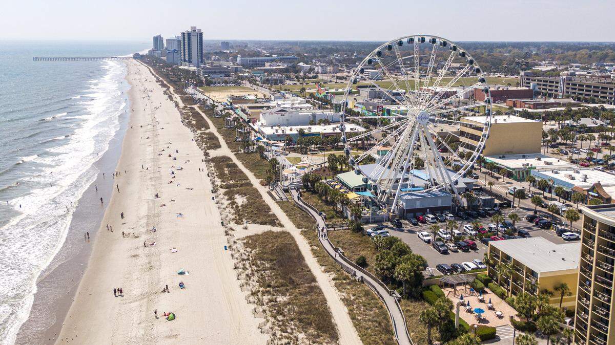 The Myrtle Beach Boardwalk and skyline during the first week of Spring. March 23, 2026.