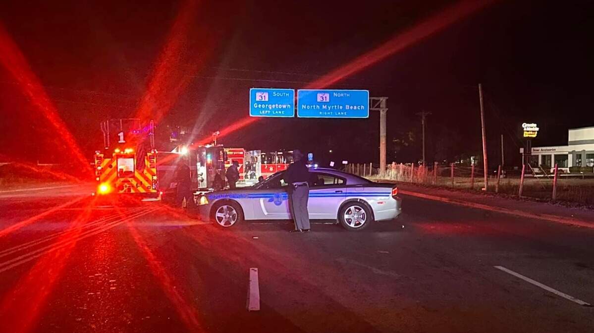 South Carolina Highway Patrol and Horry County Fire Rescue responded to an accident involving a pedestrian Dec. 19, 2023. The pedestrian was struck and killed while crossing S.C. 544 in the Socastee area.