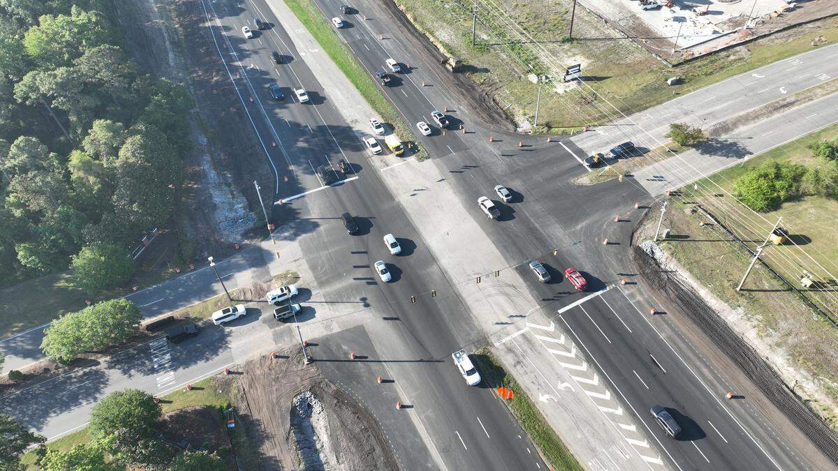 Horry County officials posted an update on the project to widen U.S. 501 in the Myrtle Beach area, adding an aerial photo of the road work at Wild Wing Boulevard. The project will add new outside lanes between Gardner Lacy Road and S.C. 544 in both the northbound and southbound directions.
