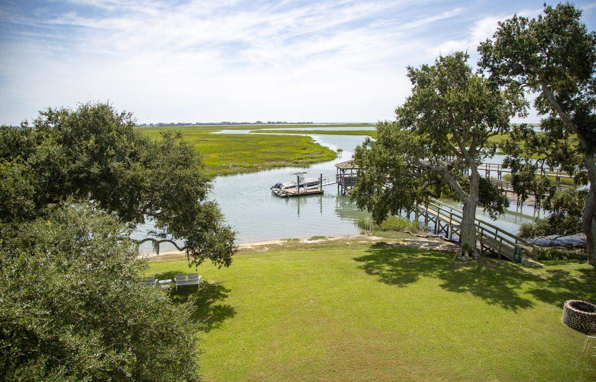 The Murrells Inlet waterfront as seen from the second floor balcony of a home located at 4577 Hwy. 17 in Murrells Inlet. The waterfront home is worth over $4 million and sits on historic propety.  The property has had several interested buyers since hitting market.