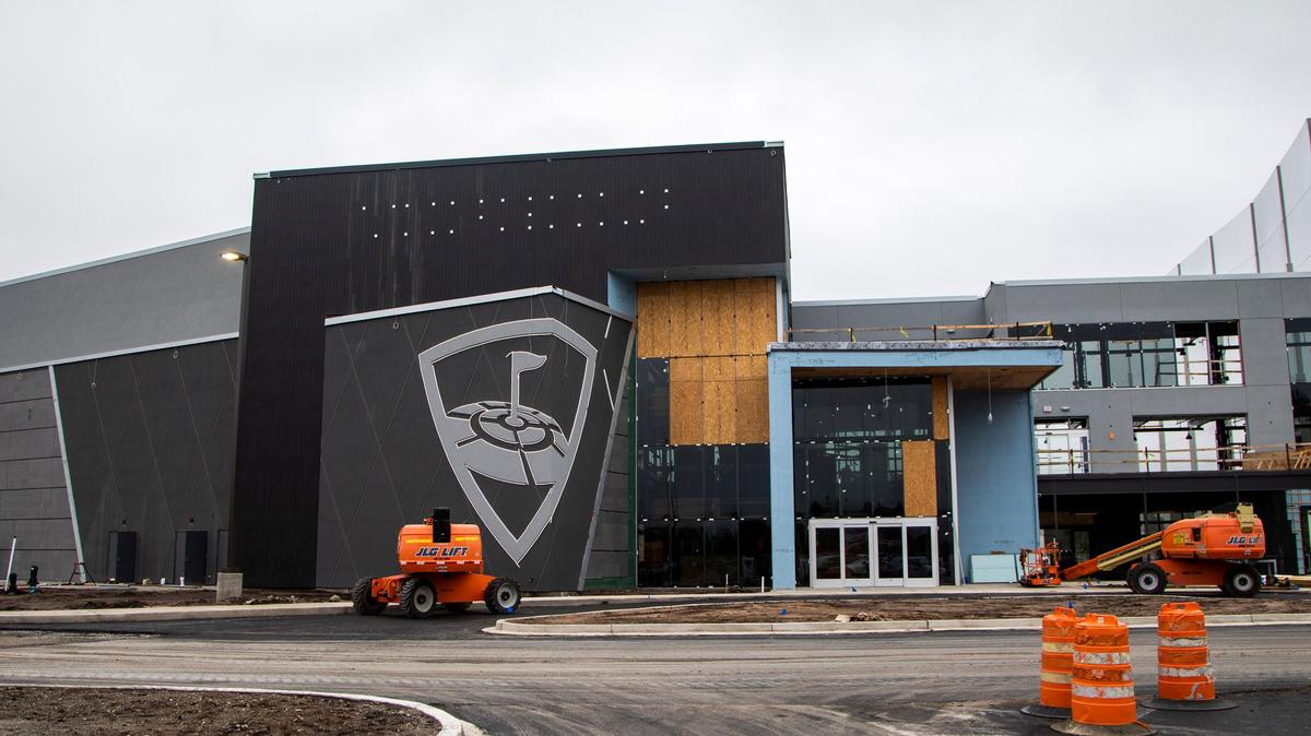 The new Topgolf building is under construction at the southeast corner of 29th Avenue and Robert Grissom Parkway, with a projected early 2019 opening.