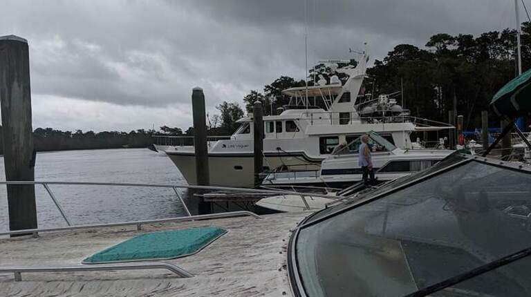 Why some people are staying on their boats in Bucksport during Hurricane Dorian