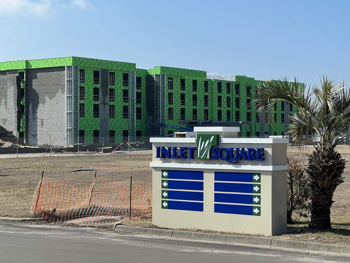 The Inlet Square Mall site in Murrells Inlet, SC is undergoing phase 2 of redevelopment. Several new stores are planned for the location to include Hobby Lobby, Chipotle, and a new hotel, Home2Suites by Hilton. Feb. 6, 2026.