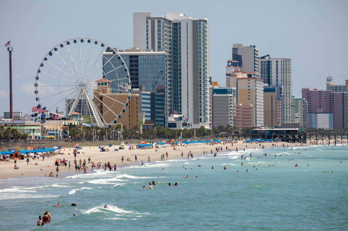 The Myrtle Beach skyline as seen from the 2nd Avenue Pier. TSN May 31, 2022 File.