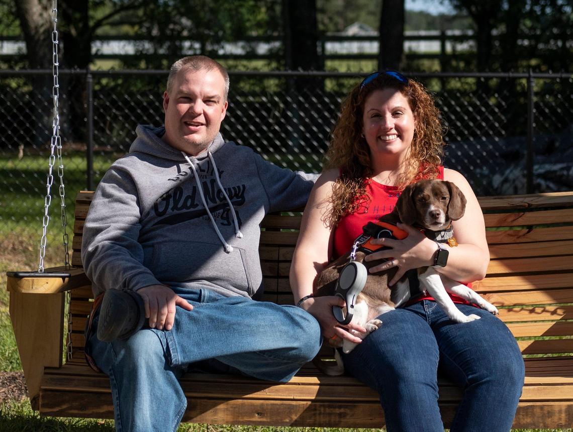 Jeffery and Vicky Gore of Conway are nearing the end of their 14-day self quarantine period at their home in Conway with their dog “Gabby”. The couple both tested positive for COVID-19 after Jeffery got sick on April 3rd. Both plan to see their children for the first time in two weeks this weekend and resume working next week. April 16, 2020