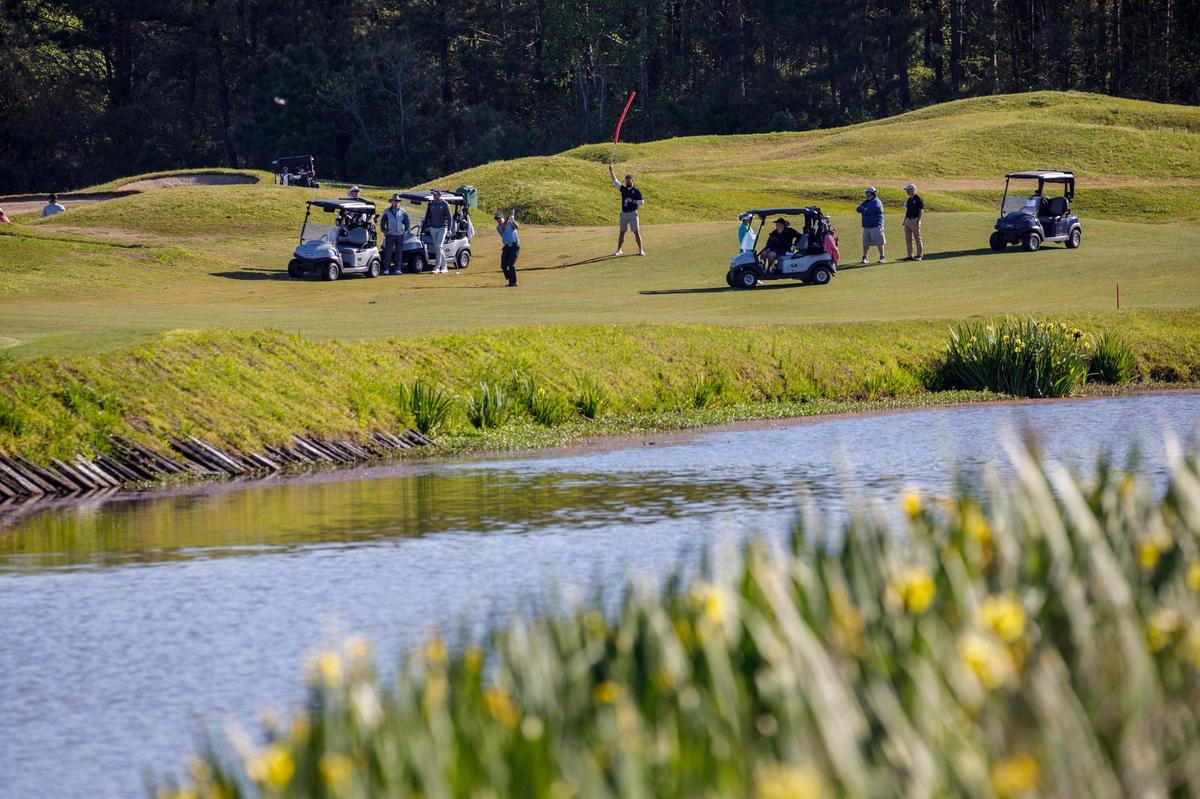 The 26th Hootie & the Blowfish Monday After the Master’s Celebrity Pro-Am was held Monday, April 11, 2022. Unlike previous years, no general admission tickets were offered so pro golfers and celebrities largely had the Dye Club and Barefoot Resort in North Myrtle Beach, SC to themselves. April 11, 2022.