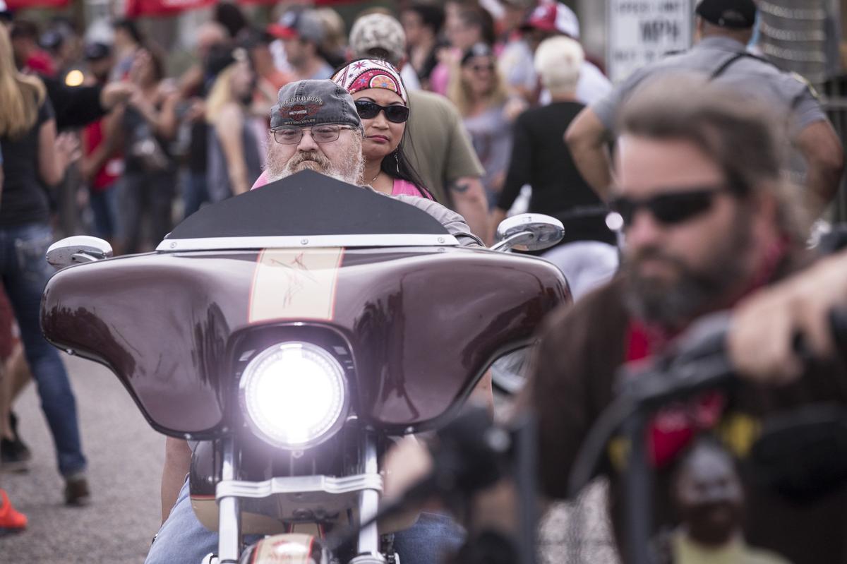 Bikers rumbled throughout North Myrtle Beach today visiting vendors at Barefoot Landing, the Harley Davidson store and many of the entertainment venues for Harley Week 2018. May 17, 2018.