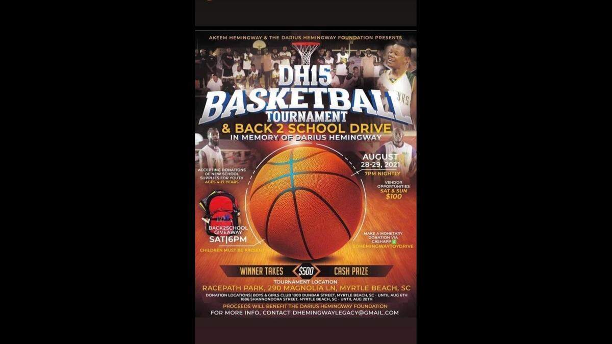 Flyer for Darius Hemingway basketball tournament