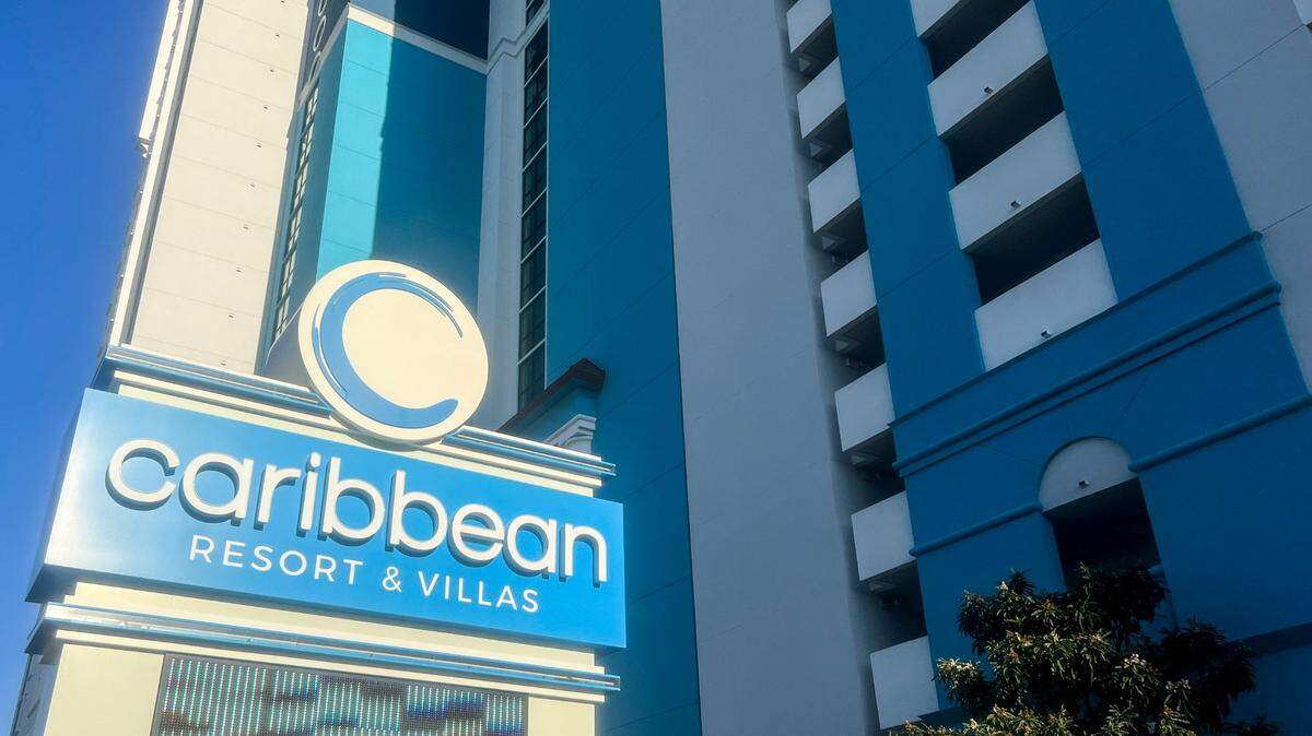 The Caribbean Resort and Villas on North Ocean Boulevard in Myrtle Beach. Myrtle Beach area resorts with indoor water features are a draw for off-season tourism. December 12, 2022.