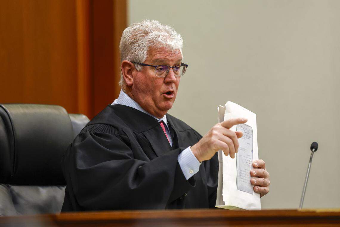 Circuit Court Judge Eugene Griffith Jr. address the court during the second day of a Stand Your Ground hearing in Horry County court. Weldon Boyd, owner of Buoys on the Boulevard, and Kenneth “Bradley” Williams appeared in an Horry County courtroom for a hearing related to a wrongful death lawsuit filed by the family of Scott Spivey. 