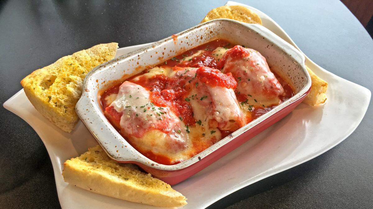 Stuffed pasta shells at DeRoma’s.