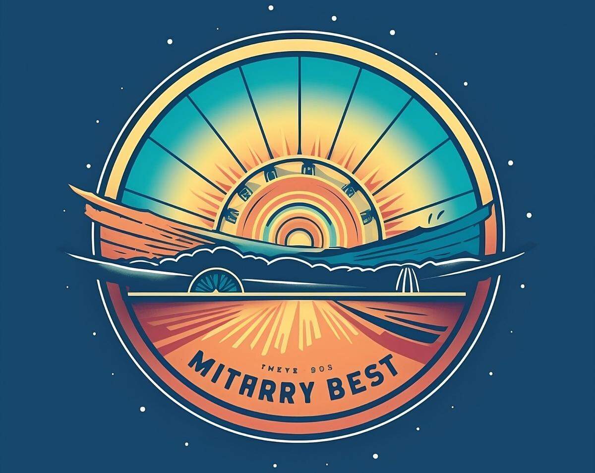 An AI-generated logo shows the name of Myrtle Beach as “Mitarry Best.” Visit Myrtle Beach used AI in a Reddit advertising campaign. Sept. 14, 2023.