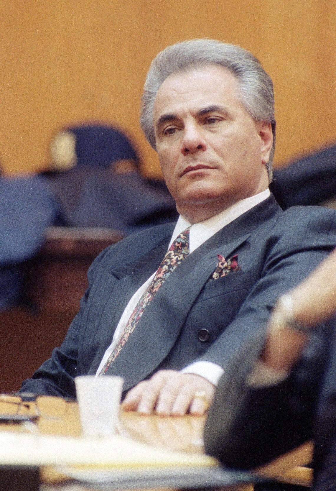 Former New York mob boss John Gotti sits in New York Supreme Court in this Jan. 20, 1990, file photo.