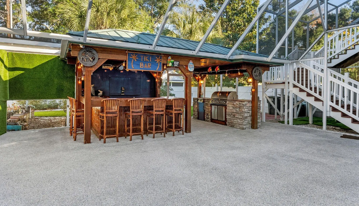 A recently listed Myrtle Beach home at 302 Kingston Road in the Arcadian Shores subdivision offers unique luxuries like a personal sauna, tiki bar, salt water pool and more.