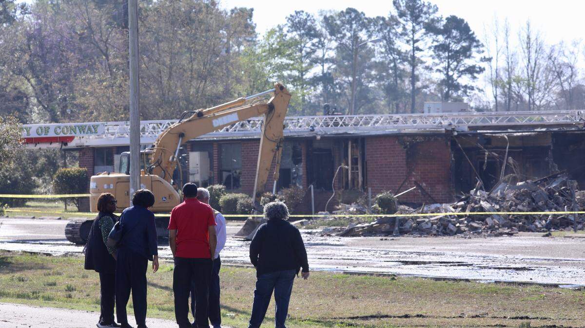 A fire Tuesday damaged the former Whittemore Elementary School, an historic Black school in Conway. A group working to save the property says it will continue to fight for its preservation.